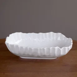 VIDA Bloom Pinched Large Oval Bowl (White) View All Vida|VIDA Bloom