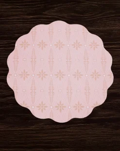 Best VIDA Blooms & Branches Reversible Round Placemats Set of 4 Pastel Pink View All Vida|VIDA Bloom