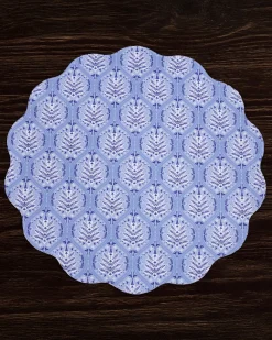 Best VIDA Blooms & Branches Reversible Round Placemats Set of 4 Navy & Gree View All Vida|VIDA Bloom