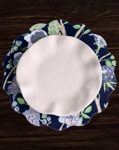 Best VIDA Blooms & Branches Reversible Round Placemats Set of 4 Navy & Gree View All Vida|VIDA Bloom