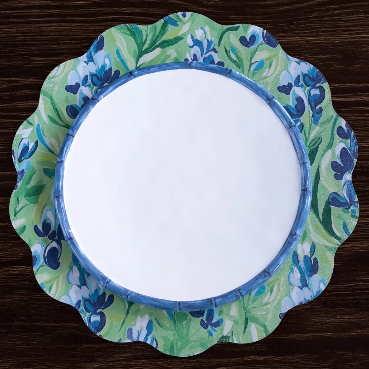 Best VIDA Bluebells & Flowers Reversible Round Placemats Set of 4 (Pink & G View All Vida|Placemats