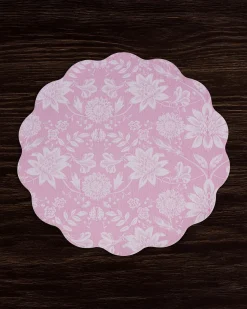 Clearance VIDA Butterfly Garden & Flowers Reversible Round Placemats Set of 4 Pa View All Vida|Placemats