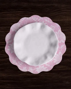 Clearance VIDA Butterfly Garden & Flowers Reversible Round Placemats Set of 4 Pa View All Vida|Placemats