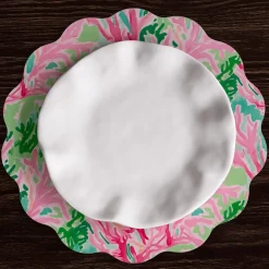 New VIDA Coral Reef Reversible Round Placemats Set of 4 (Multi) View All Vida|Placemats