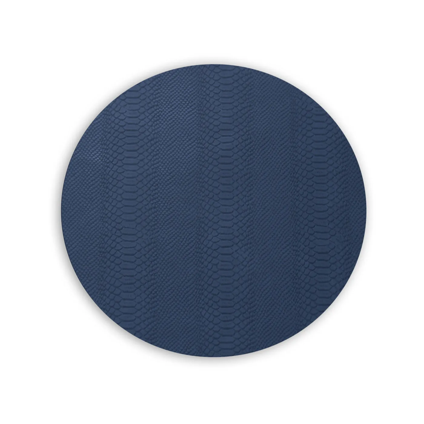 Hot VIDA Croc Reversible 15.5" Round Placemats Set of 4 (Blue and Taupe) PIELES Croc|Placemats