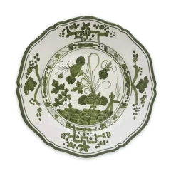 Online VIDA Faenza 9" Salad Plate Set of 4 White and Green View All Vida|Dinnerware