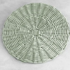 Hot VIDA Faux Wicker Placemats Set of 4 (Sage) View All Vida|Placemats