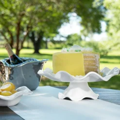 New VIDA Havana Pedestal Cake Plate White View All Vida|VIDA Havana