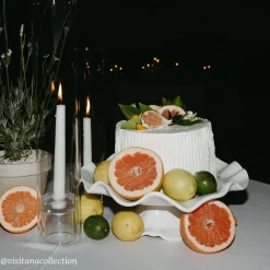 New VIDA Havana Pedestal Cake Plate White View All Vida|VIDA Havana