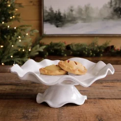 New VIDA Havana Pedestal Cake Plate White View All Vida|VIDA Havana