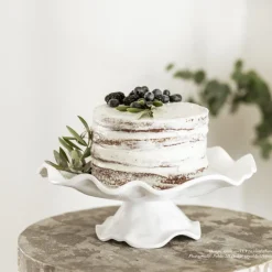 New VIDA Havana Pedestal Cake Plate White View All Vida|VIDA Havana