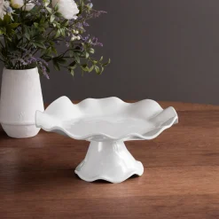 Online VIDA Havana Small Pedestal Cake Plate (White) View All Vida|Gifts Under $99