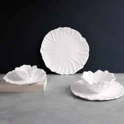 Hot VIDA Lettuce 11" Dinner Plate Set of 4 (White) View All Vida|VIDA Lettuce