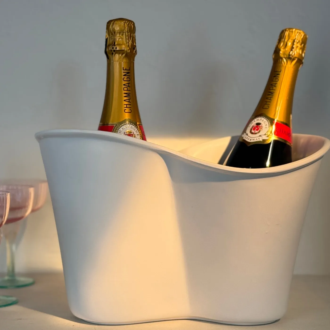 Online VIDA Nube Double Ice Bucket (White) View All Vida|Ice Buckets + Scoops