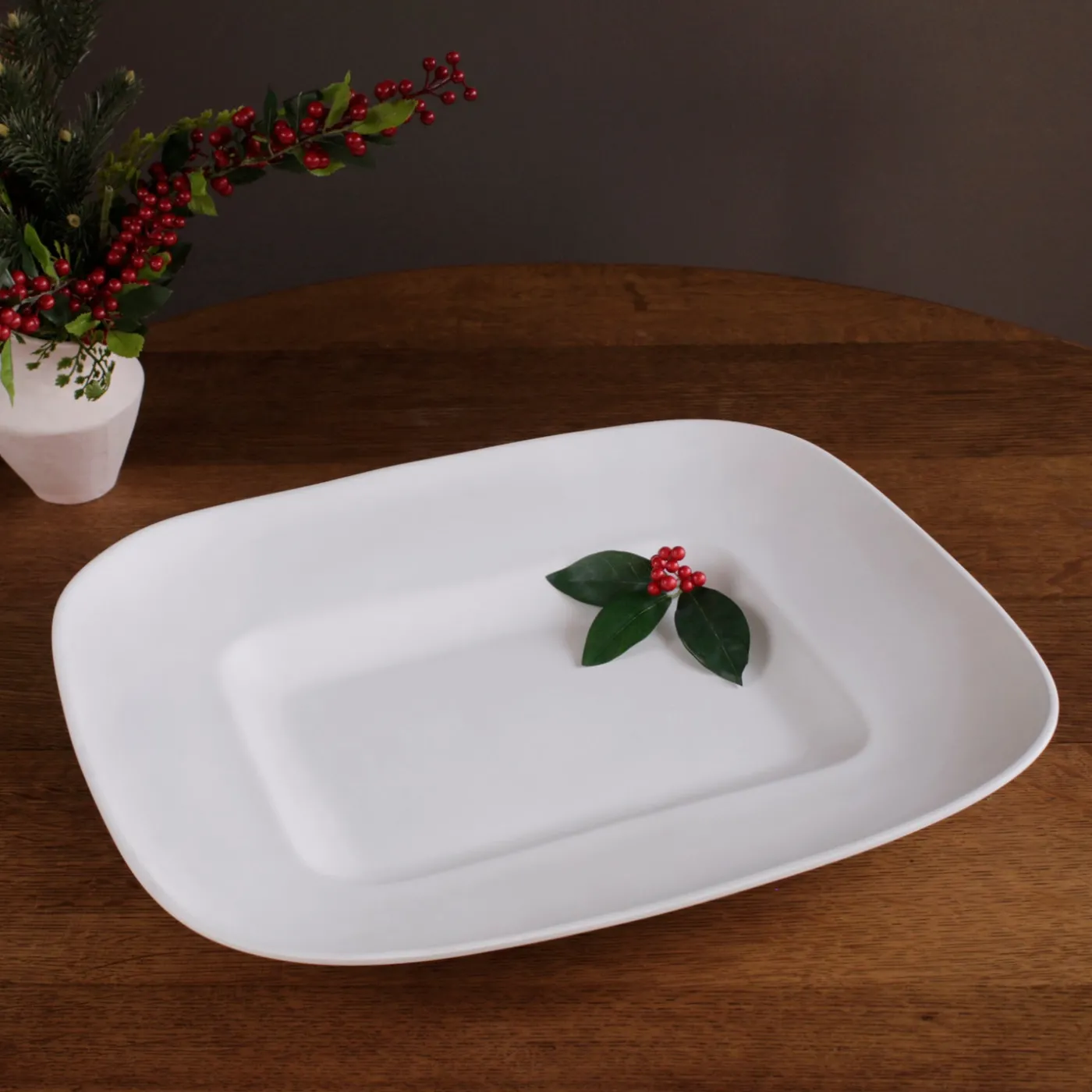 Best VIDA Nube Extra Large Rectangle Centerpiece (White) View All Vida|Centerpiece