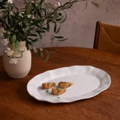 Online VIDA Nube Large Oval Platter (White) View All Vida|Platters