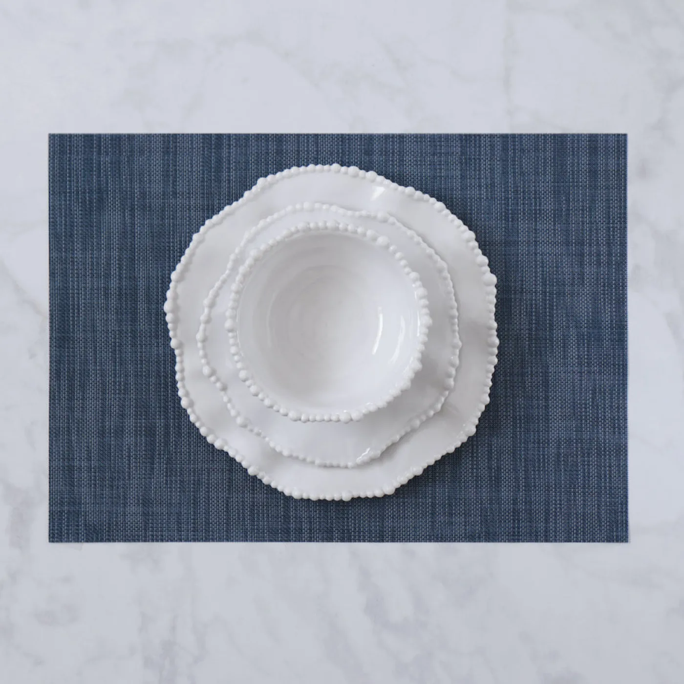 New VIDA Rectangular Woven Placemats Set of 4 (Navy) View All Vida|Placemats