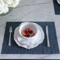 New VIDA Rectangular Woven Placemats Set of 4 (Navy) View All Vida|Placemats