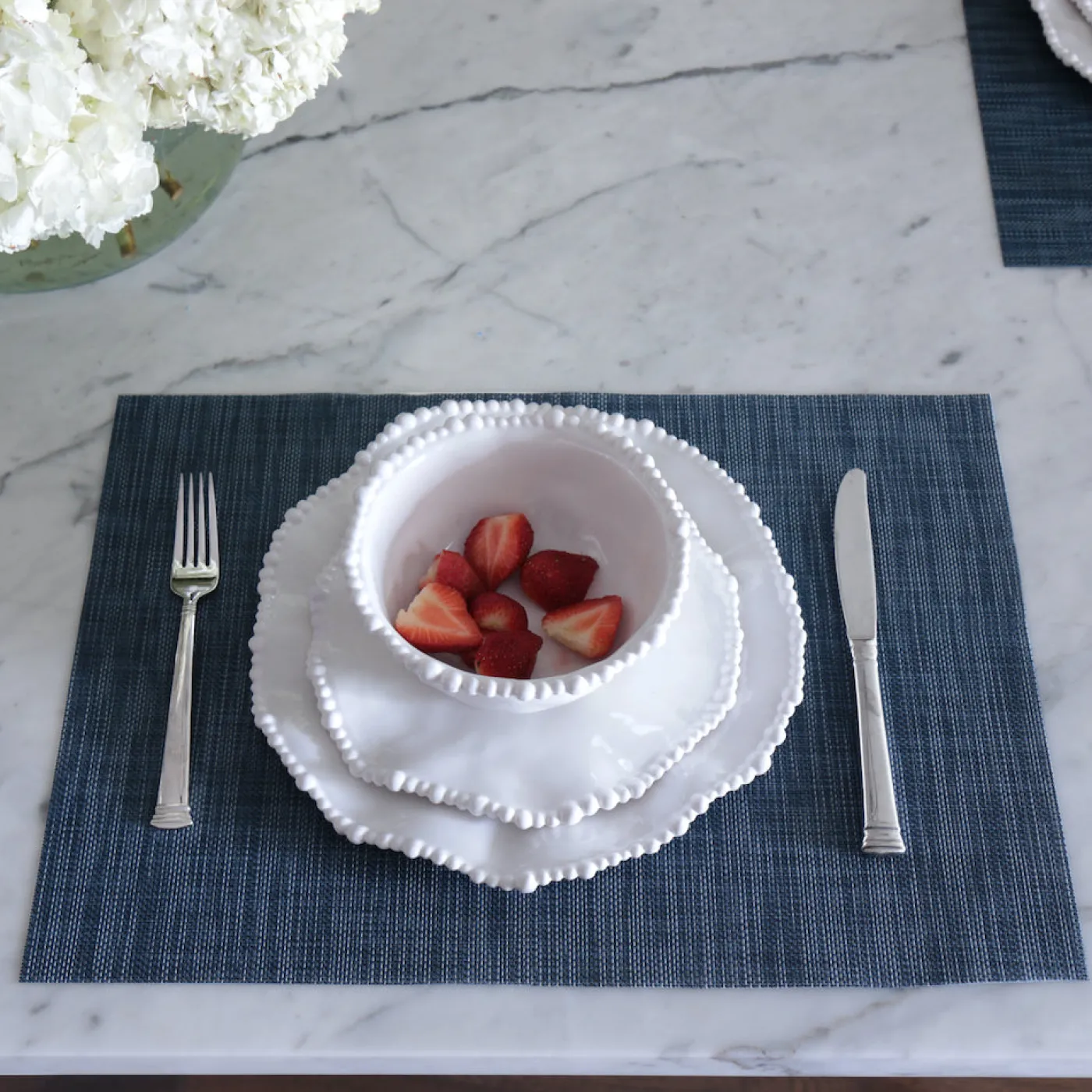 New VIDA Rectangular Woven Placemats Set of 4 (Navy) View All Vida|Placemats