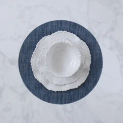 Sale VIDA Round Woven Placemats Set of 4 (Navy) Placemats|Gifts For Her