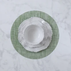 Outlet VIDA Round Woven Placemats Set of 4 (Green) View All Vida|Placemats