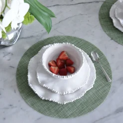 Outlet VIDA Round Woven Placemats Set of 4 (Green) View All Vida|Placemats