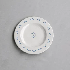 Clearance VIDA Sienna 9.25" Salad Plate Set of 4 (White and Blue) View All Vida|Dinnerware