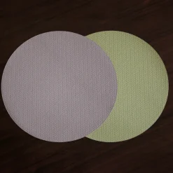 Online VIDA Snakeskin Reversible 15" Round Placemats Set of 4 (Pale Green and View All Vida|Placemats