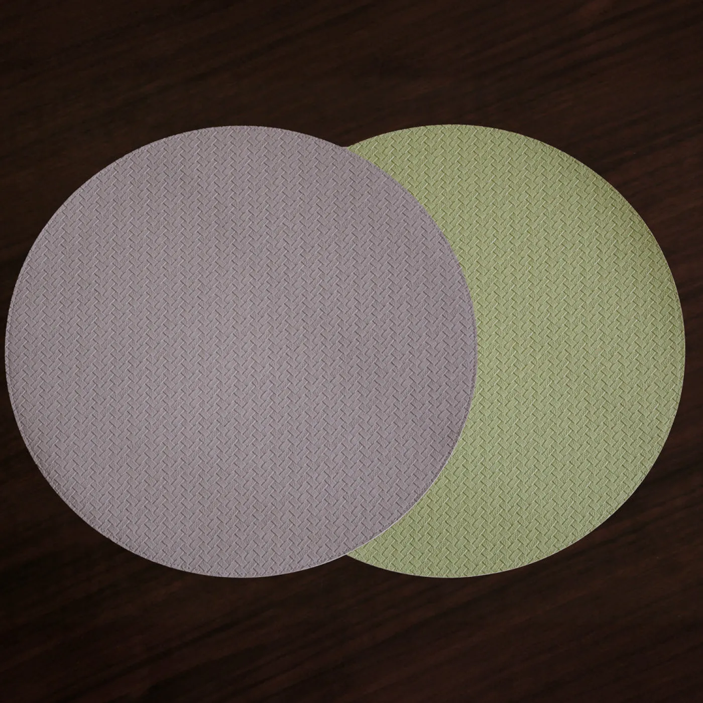 Online VIDA Snakeskin Reversible 15" Round Placemats Set of 4 (Pale Green and View All Vida|Placemats