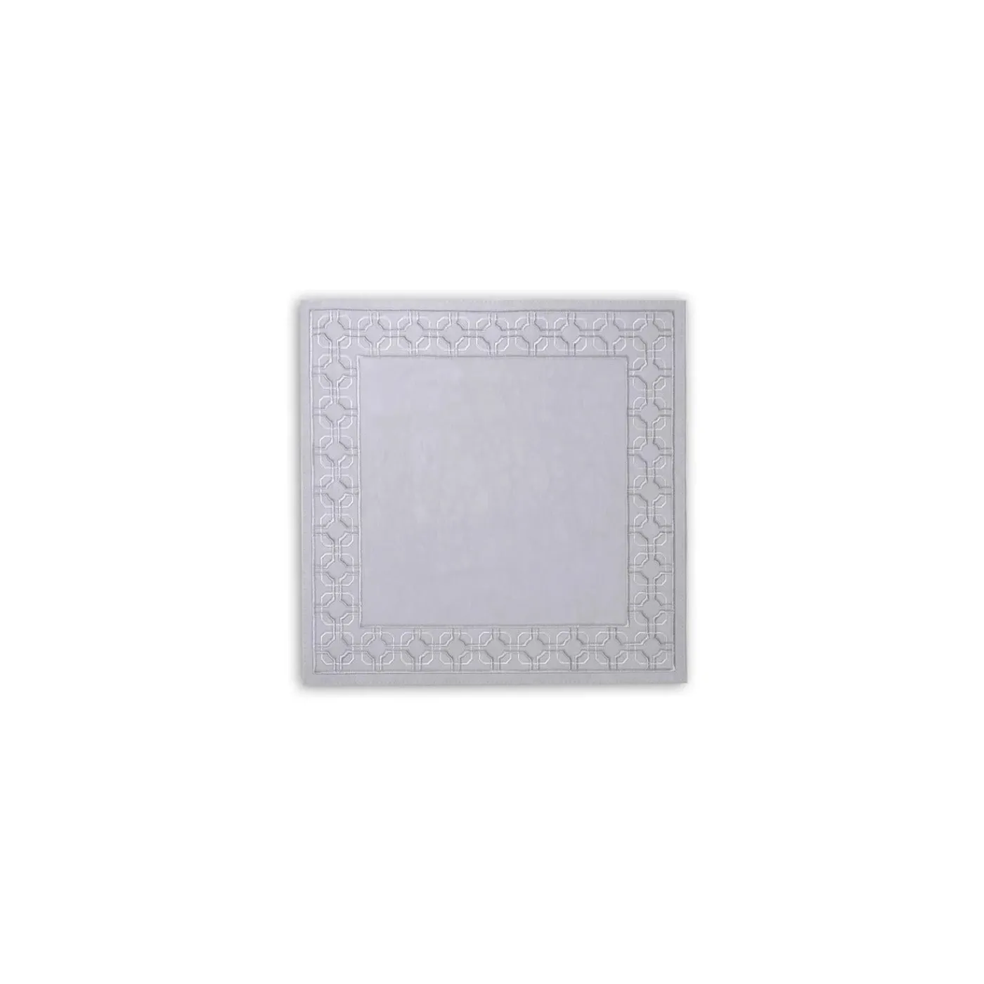 New VIDA Square Embroidered 15" Square Placemats Set of 4 (Gray) Placemats|Vinyl