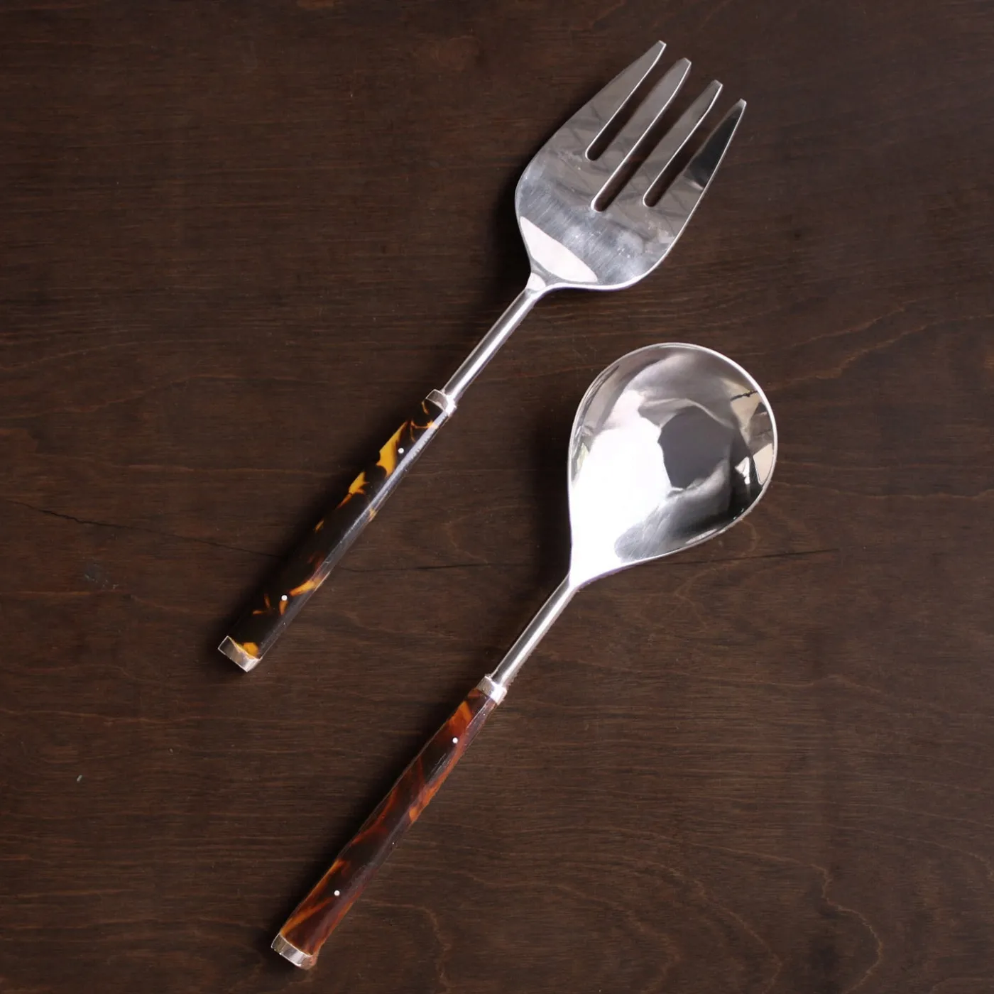 Best VIDA Tortoise and Stainless Salad Servers View All Vida|Salad Servers + Utensils