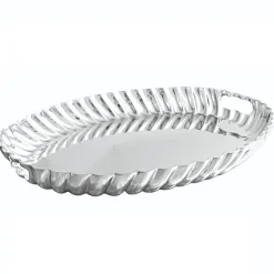 Online VINTAGE Swirl Oval Tray with Handles A Touch Of Vintage|Trays