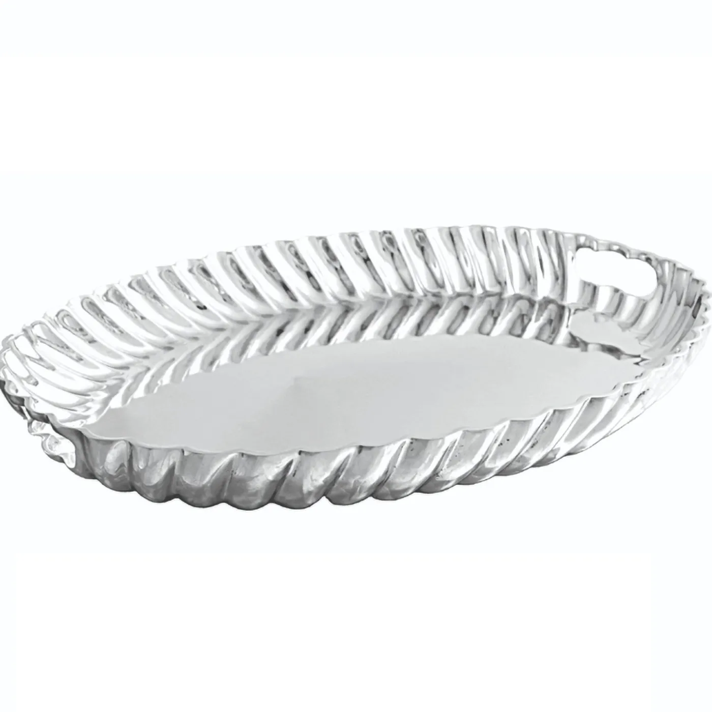 Online VINTAGE Swirl Oval Tray with Handles A Touch Of Vintage|Trays